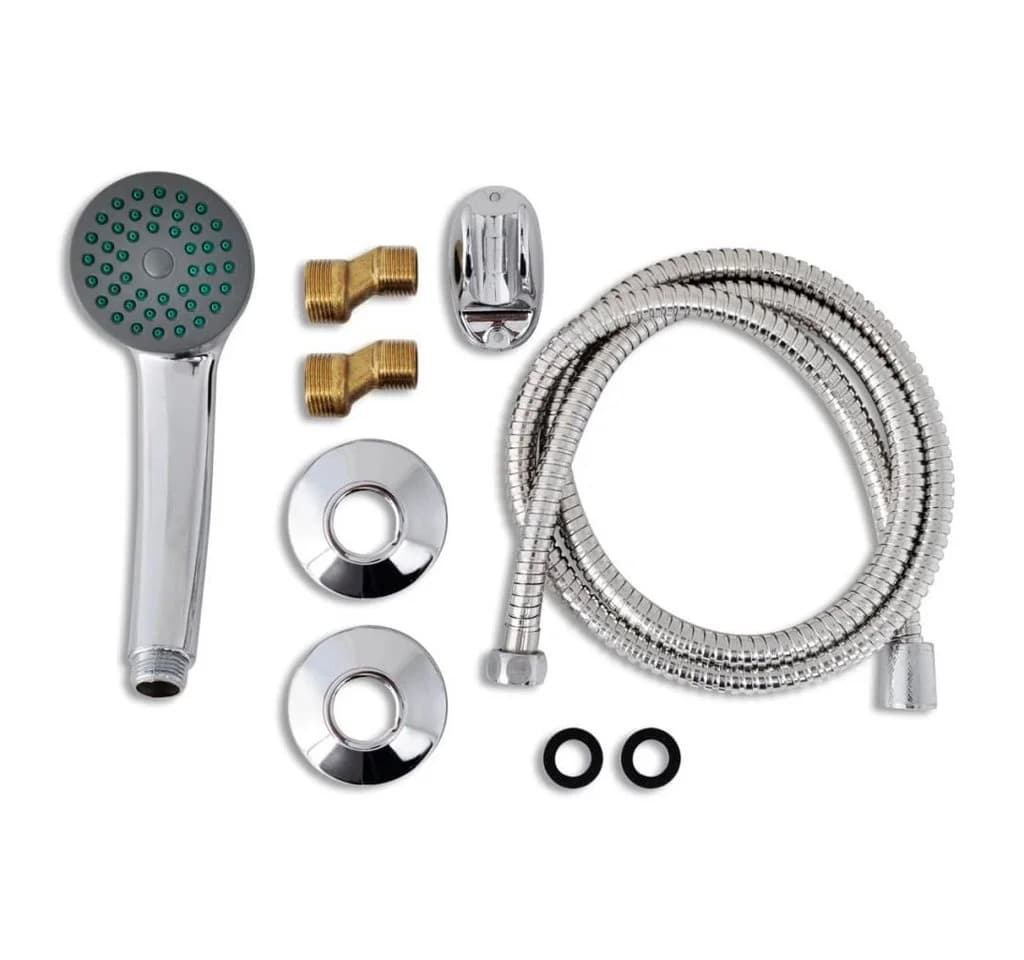 vidaXL Duscharmatur Bad Dusche Mischbatterie Set Chrom mit Duschbrause
