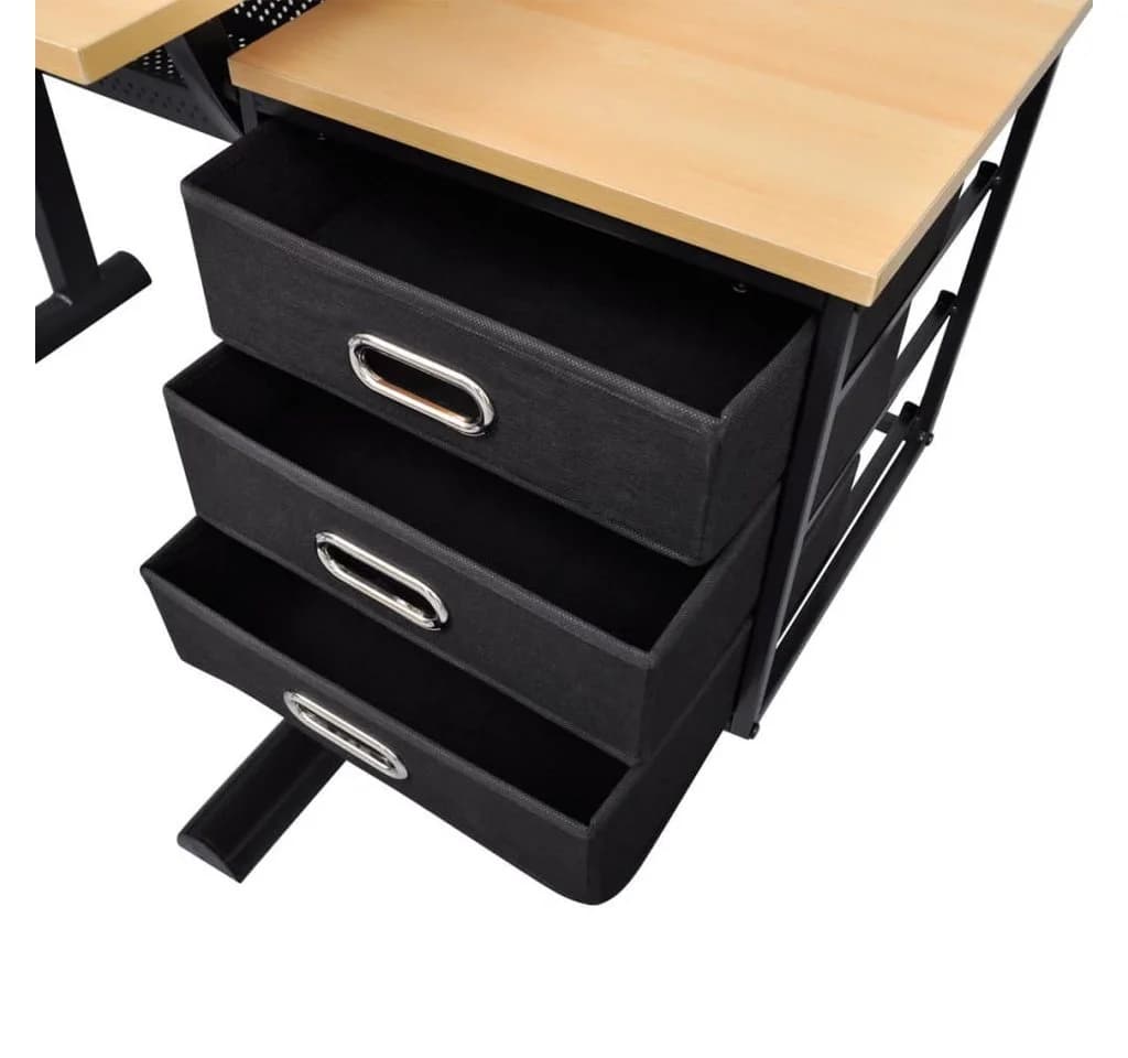 vidaXL Zeichentisch mit neigbarer Tischplatte und 3 Schubladen - Bild 5