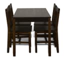 vidaXL Essgruppe, Esstisch Holztisch mit 4 Holzstühlen Esszimmerset Braun Bild 5