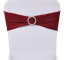 vidaXL Stuhlschleifen-Set 25x Stretch Bordeaux Diamant-Schnalle Bild 3