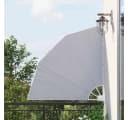 vidaXL Sonnenschirm Faltbarer Balkonfächer Grau Bild 1