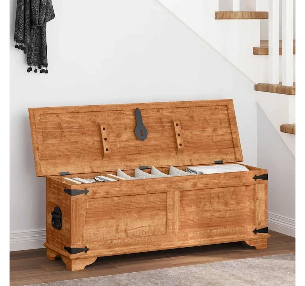 vidaXL Aufbewahrungsbox Truhe Raues Holz