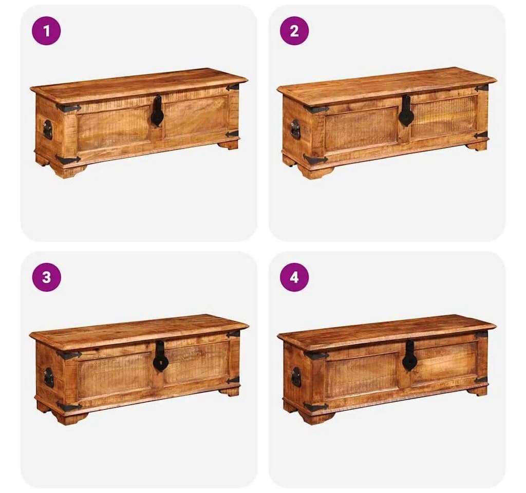 vidaXL Aufbewahrungsbox Truhe Raues Holz - Bild 3
