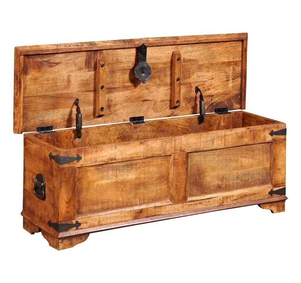 vidaXL Aufbewahrungsbox Truhe Raues Holz - Bild 5