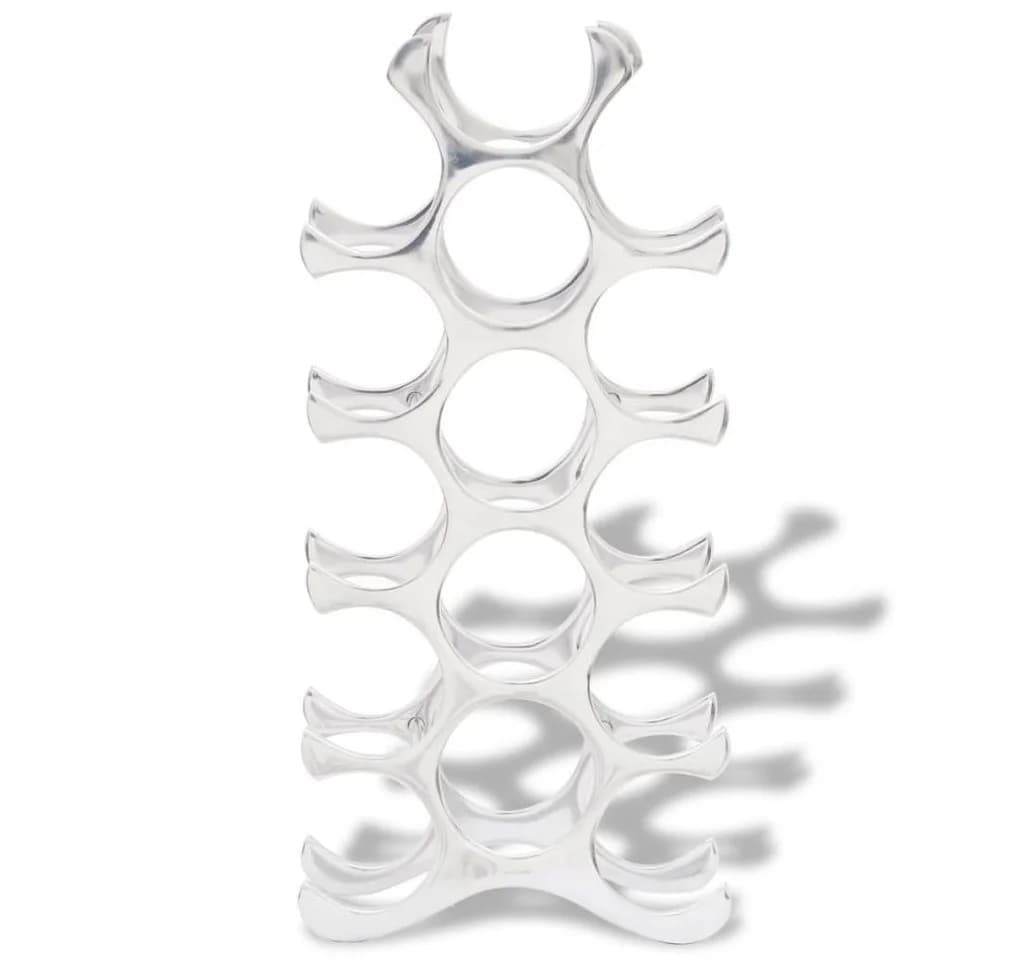 vidaXL Weinregal für 15 Flaschen Silber Aluminium - Bild 3
