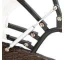 vidaXL Outdoor-Loungebett mit Dach Poly Rattan Braun Bild 4