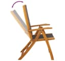 vidaXL Gartenstuhl 2 Stk. Klappbar Massivholz Schwarz Bild 5