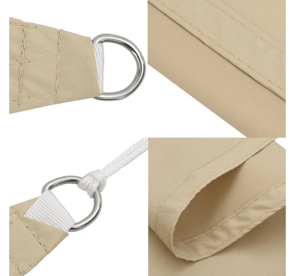 vidaXL Sonnensegel Dreieckig 5x5x5 m Beige Oxford-Gewebe - Bild 4