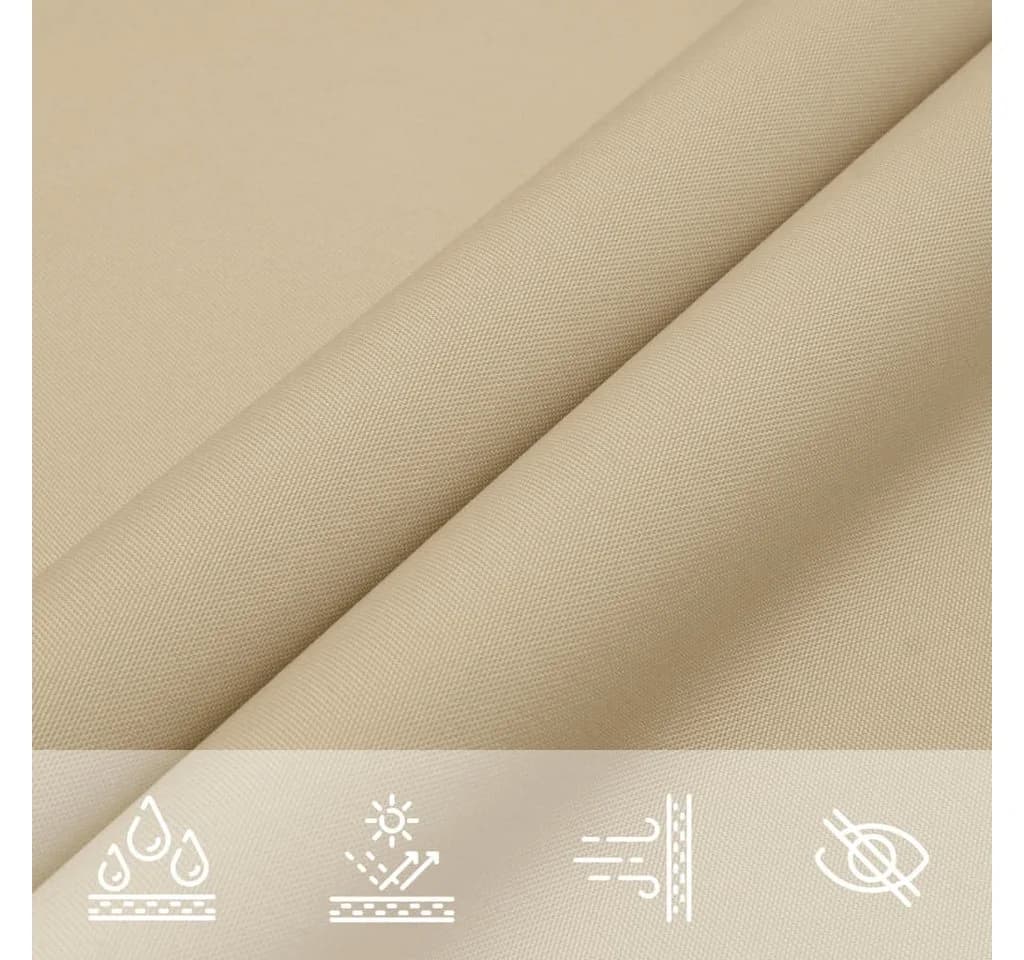 vidaXL Sonnensegel Dreieckig 5x5x5 m Beige Oxford-Gewebe - Bild 5