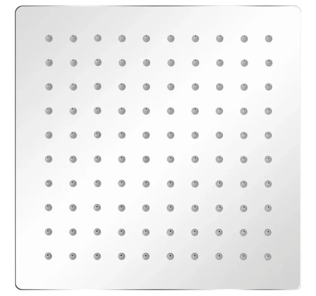 vidaXL Regenduschkopf Edelstahl 20x20 cm Quadratisch Silber
