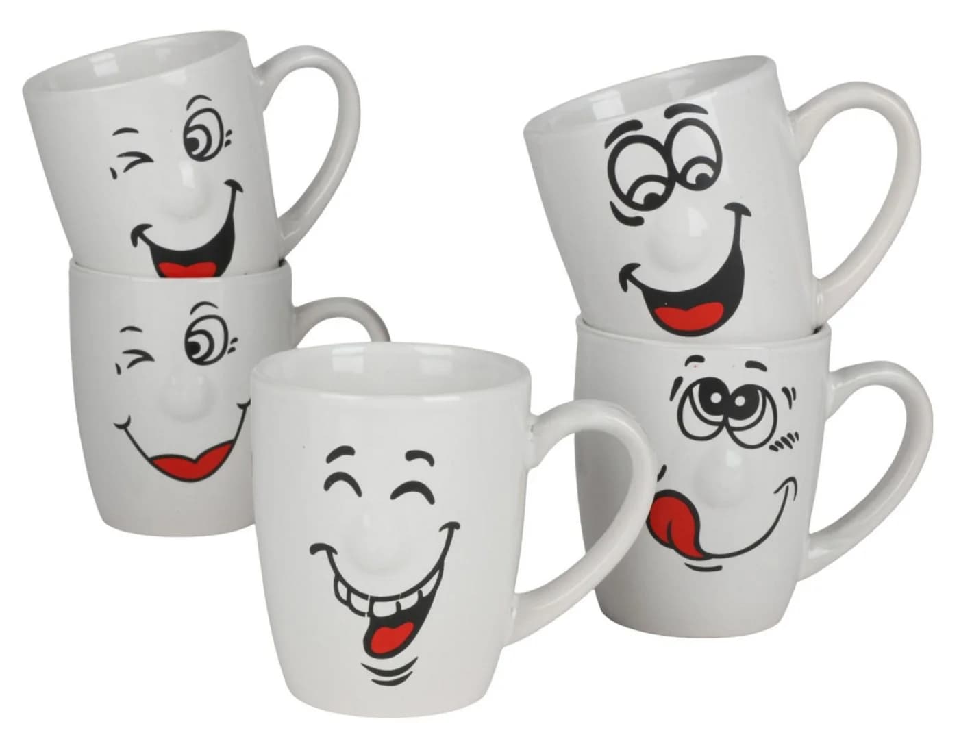 EDCO Kaffeetasse Keramik mit Smiley-Gesicht 300ml