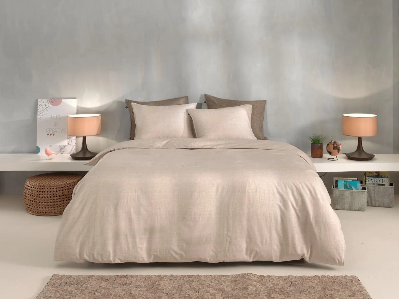 Bettwäsche ZO HOME Lino Sandy-Beige 100% Baumwolle - Bild 5