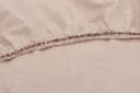 ZO HOME Spannbettlaken Lino 100% Baumwolle Leinenlook Beige Bild 1