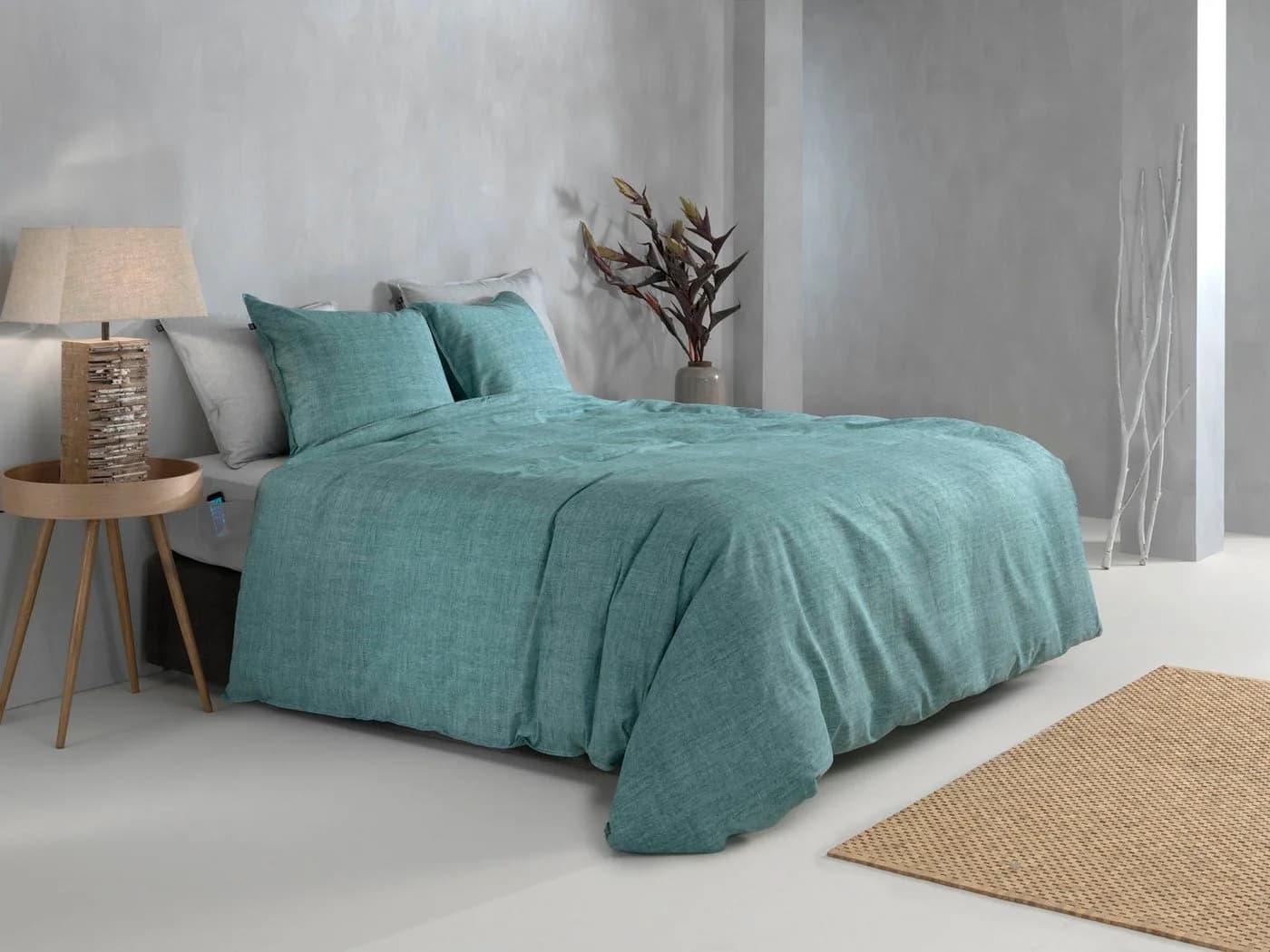 Bettwäsche ZO HOME Lino Grün 100% Baumwolle