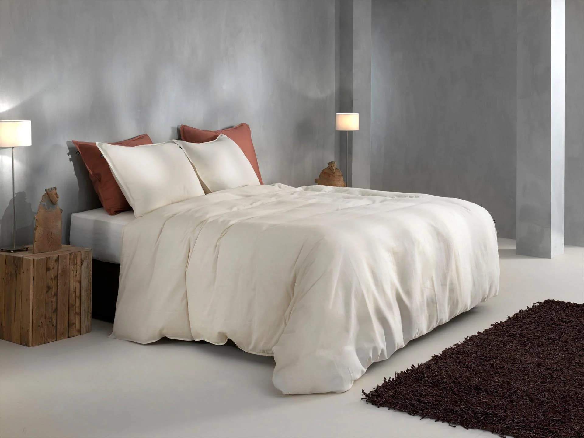 ZO HOME Mako-Satin Bettwäsche 135x200 cm Off-White