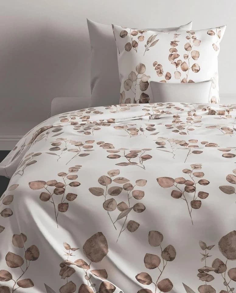 Heckett and Lane Bettwäsche NOVI Beige Weiß Baumwolle