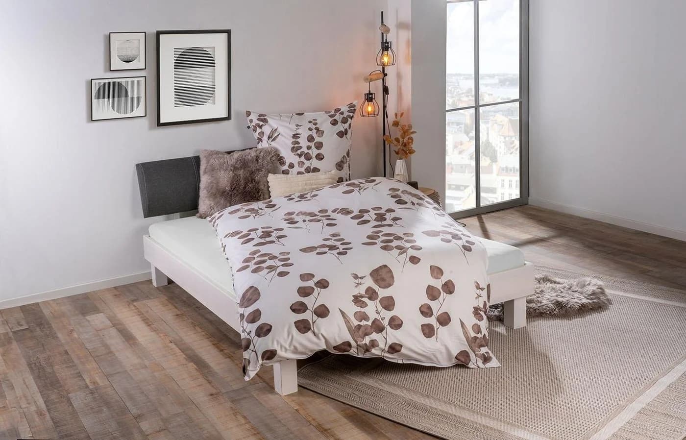 Heckett and Lane Bettwäsche NOVI Beige Weiß Baumwolle - Bild 5