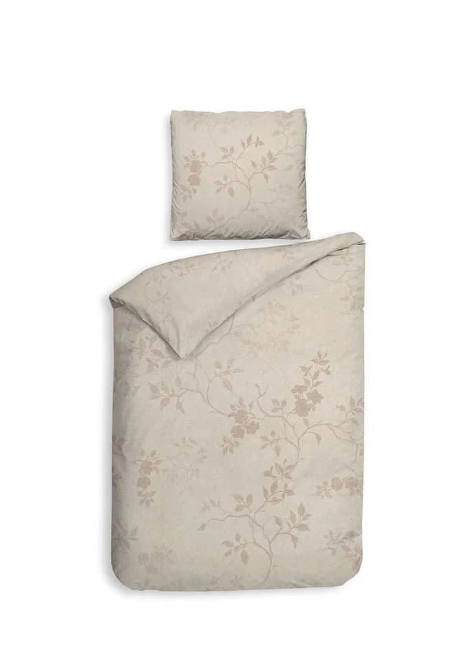 Heckett & Lane Twill Bettwäsche Beige Floral 2-teilig - Bild 2