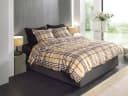 Heckett & Lane Flanell Bettwäsche 135x200 Beige Karo 2-teilig Bild 1