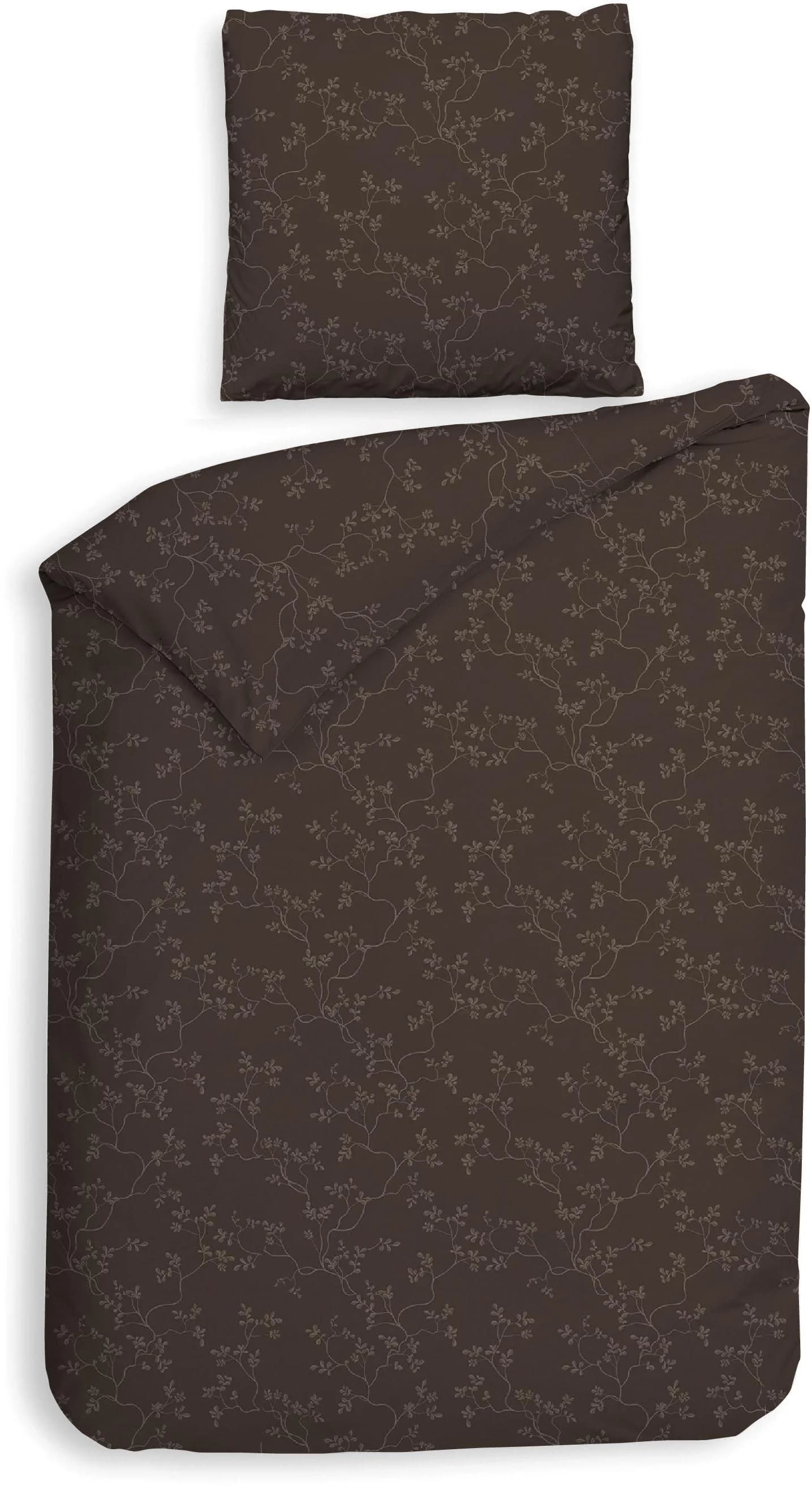 Bettwäsche HECKETT & LANE Alloro Coffee Quartz Blumenmuster