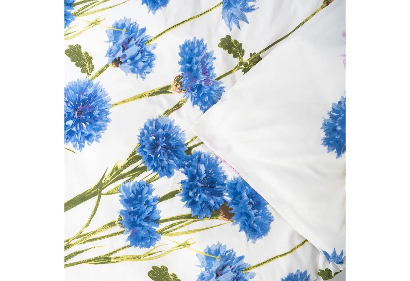 ZO HOME Bettwäsche Renforcé 2-teilig Blau/Weiß Kornblumen - Bild 4