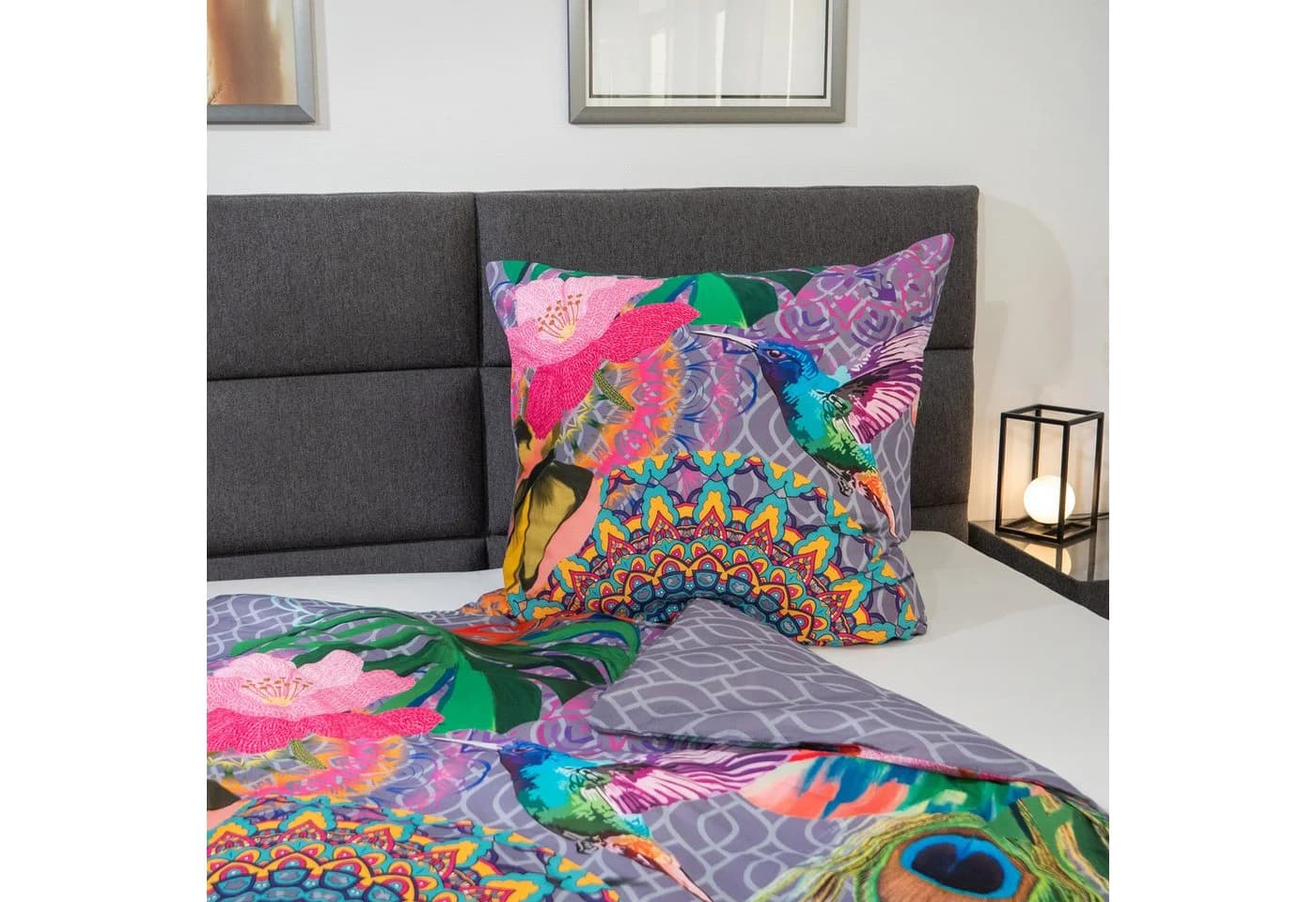 ZO HOME Bettwäsche Renforcé 2-teilig Bunt Mandala Grau - Bild 4