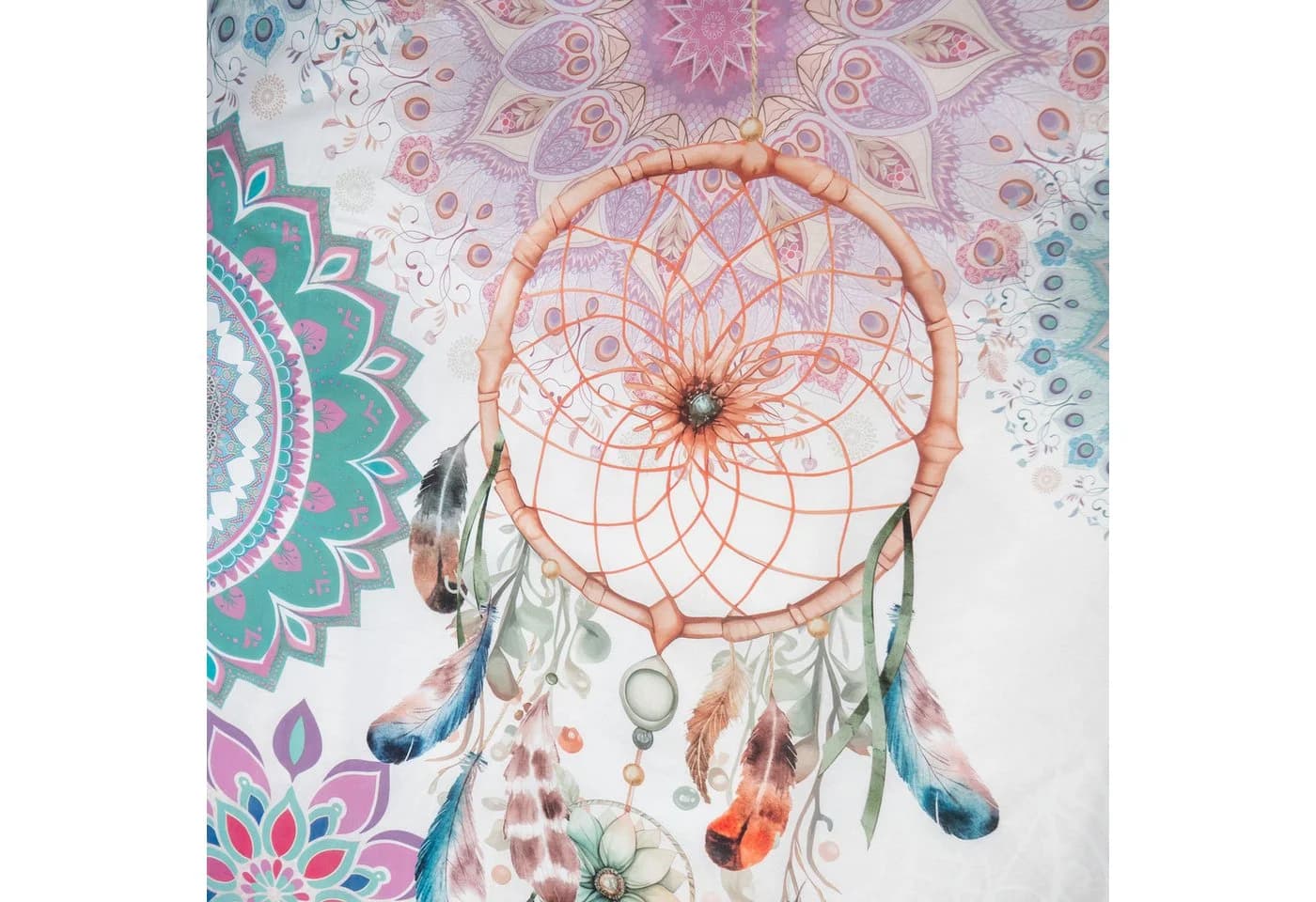 ZO HOME Bettwäsche Renforcé Traumfänger Mandalas türkis rot Wendebettwäsche - Bild 5