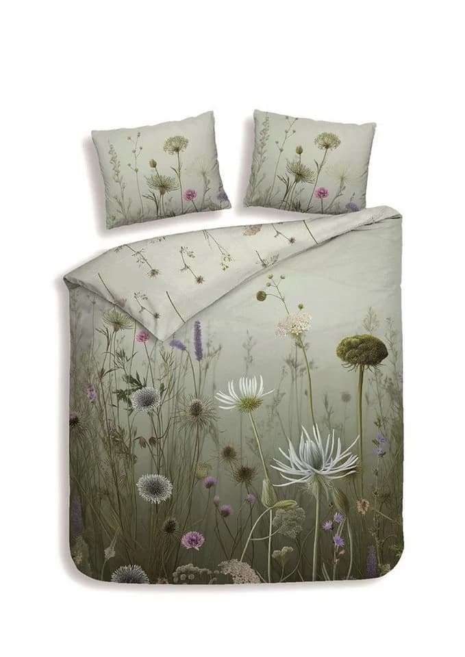 Heckett & Lane Satin Bettwäsche 135x200 Wiesenblumen - Bild 3