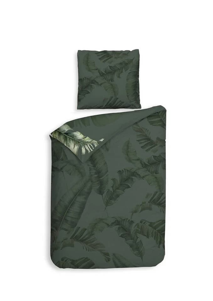 Heckett and Lane Mako-Satin Bettwäsche 135x200 Grün