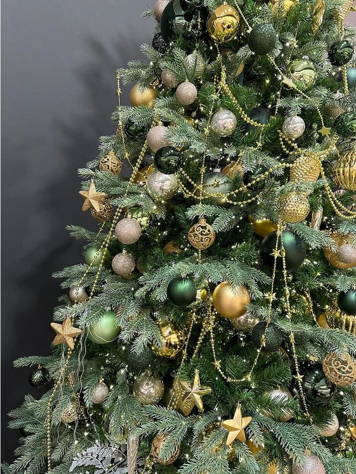 Kaemingk Weihnachtskugeln Kunststoff Mix 4-6cm 30er Set Piniengrün - Bild 5