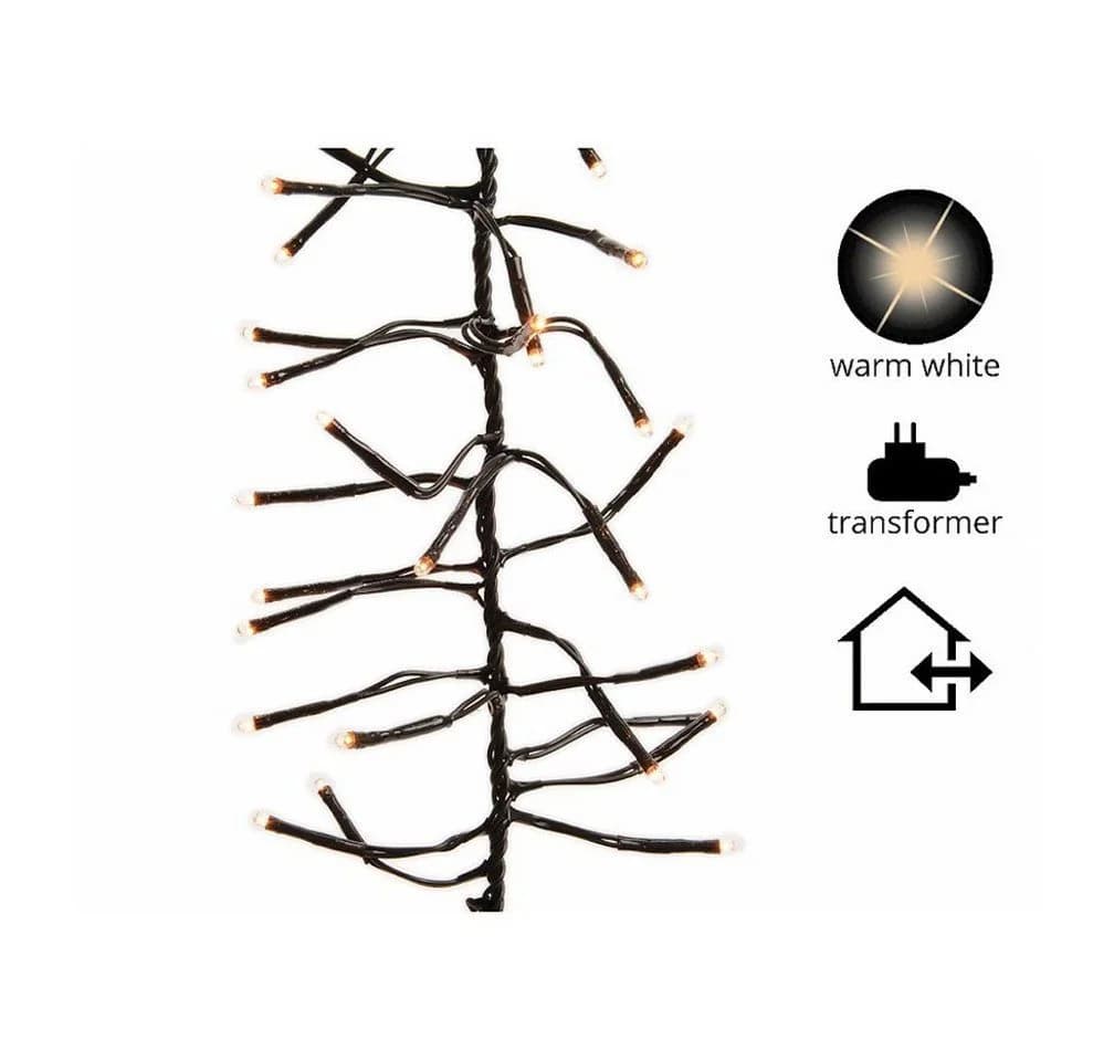 Kaemingk Lumineo Cluster Lichterkette 2040-flammig Schwarz Warmweiß - Bild 2