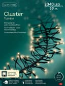 Lumineo LED-Lichterkette CLUSTER TWINKLE 2040 LED 19 m warm weiß schwarz Bild 2