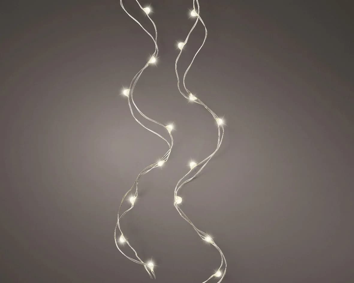 Kaemingk Micro LED Strangbeleuchtung Lichterkette 60er Warmweiß Silber - Bild 2