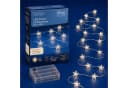 Lumineo LED-Lichterkette mit Sternen 20 Micro-LEDs Warmweiß Silber Bild 2