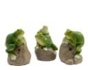 Decoris Frosch Dekofigur Keramik Grün mit Ton Bild 2