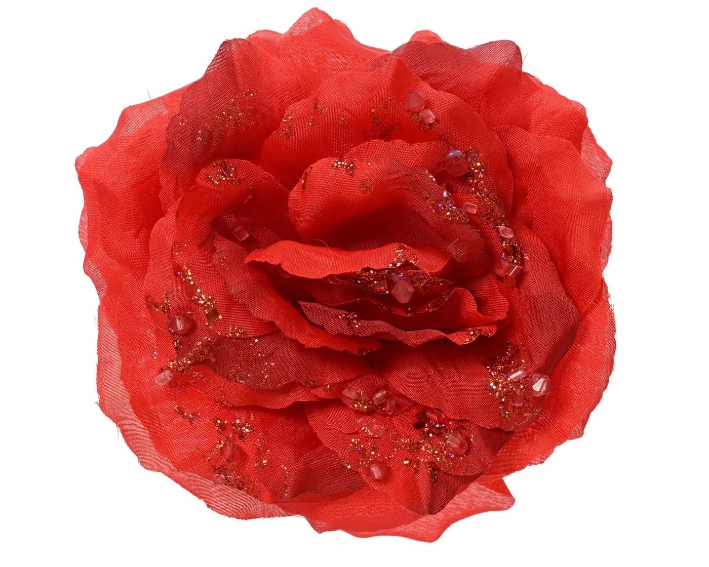 Kaemingk Kunstblume Rose auf Clip 14cm rot - Bild 2