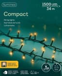 Lumineo LED-Lichterkette 1.500 LED 34m klassisch warm, grünes Kabel, Dimmbar, Timer, Indoor/Outdoor Bild 2
