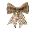 Kaemingk Weihnachtsbaumschleife 24cm Jute Optik Braun Bild 1