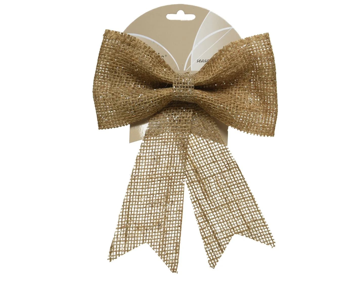 Kaemingk Weihnachtsbaumschleife 24cm Jute Optik Braun - Bild 2
