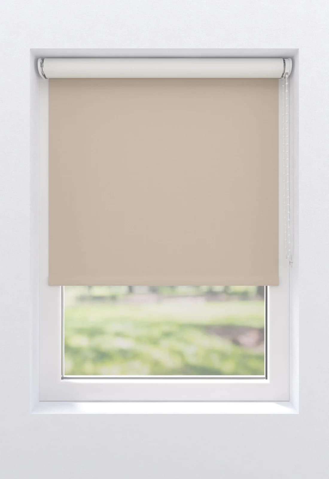 MY HOME Rollo Ina Beige Sand Verdunkelnd Klemmfix Polyester