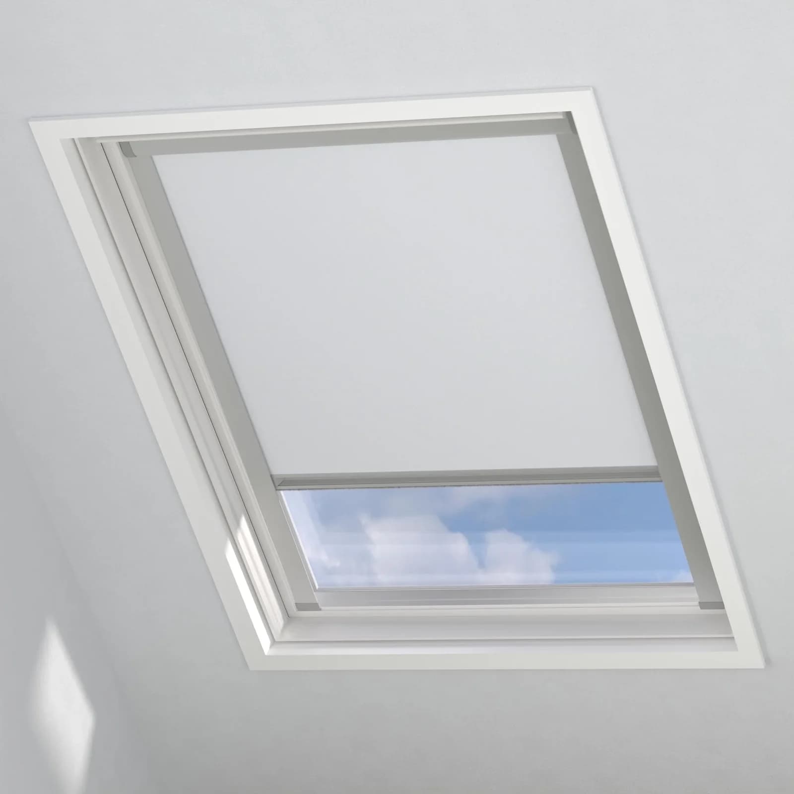 MY HOME Sky-Dachfensterrollo Verdunkelung Weiss Aluminium UK06