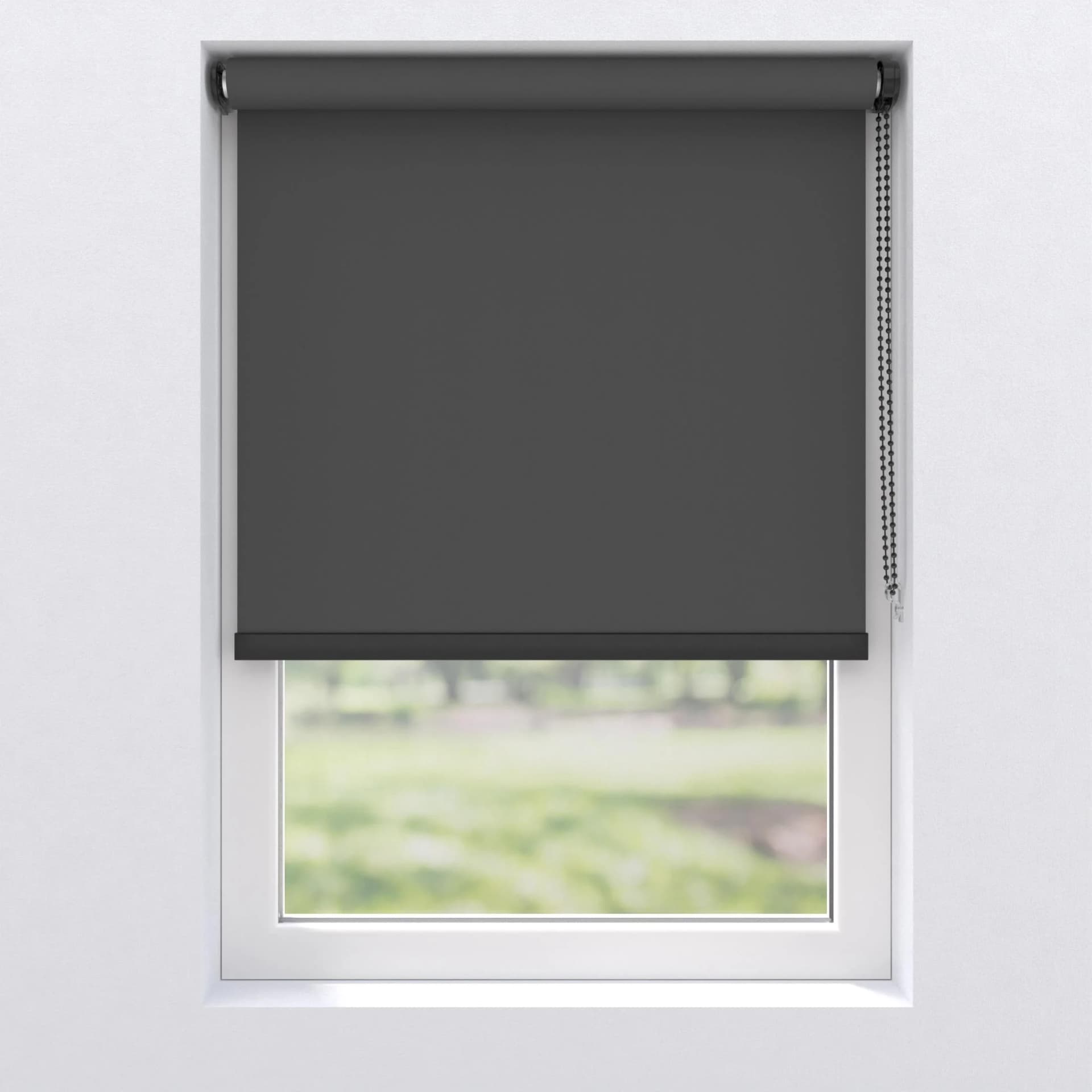 MY HOME Verdunklungsrollo Lea Anthrazit Schwarz Polyester Klemmfix