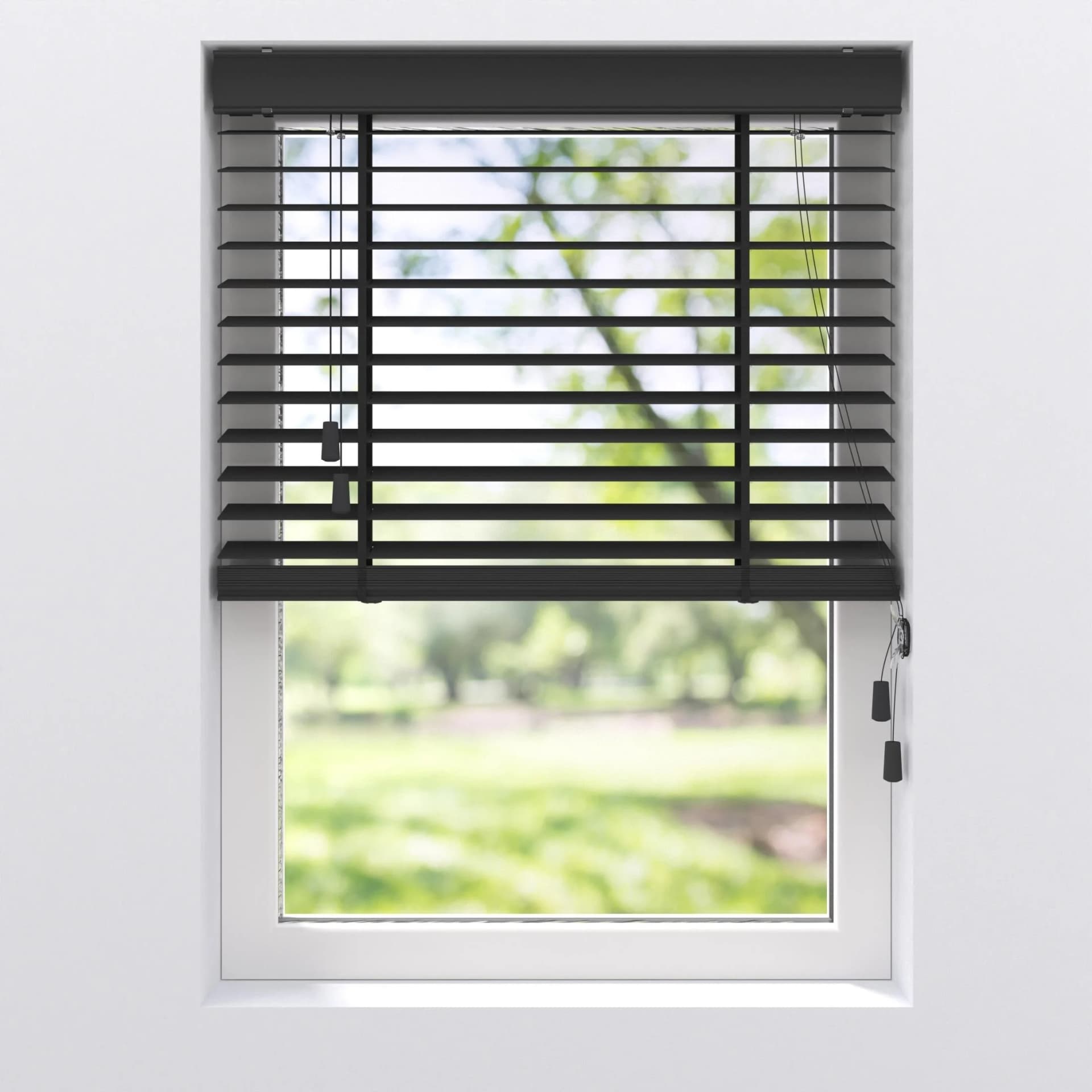 Cocoon Home Bambus Jalousie Schwarz 50mm Lamellen