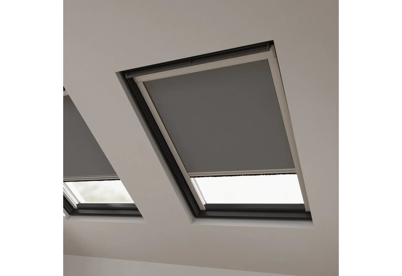 Cocoon Home Dachfensterrollo Verdunklungsrollo Dunkelgrau 100% Abdunkelnd