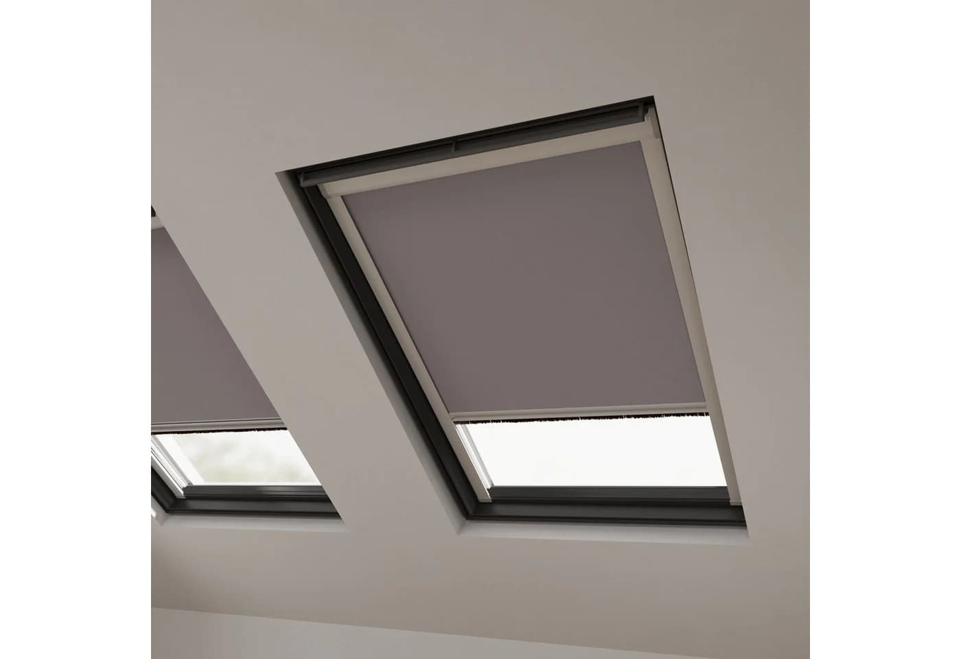Cocoon Home Dachfensterrollo Grau 100% Verdunkelnd Thermobeschichtet