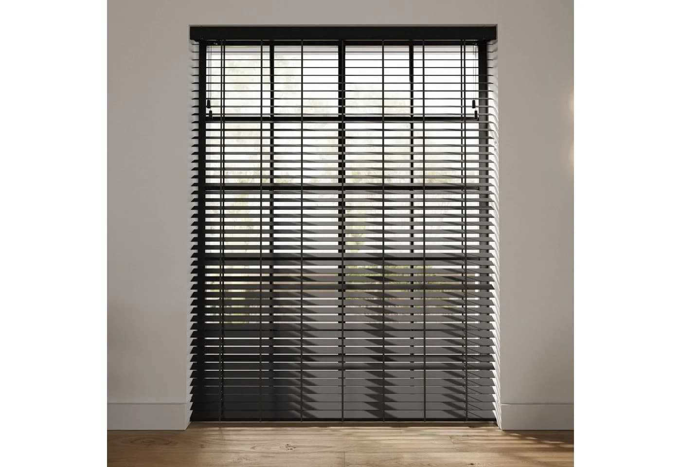 Cocoon Home Bambus Jalousie Schwarz 50mm Lamellen