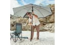 VirtuFit Strandparasol Premium Schwarz mit Windschutz Bild 1