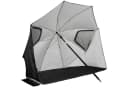 VirtuFit Strandparasol Premium Schwarz mit Windschutz Bild 2