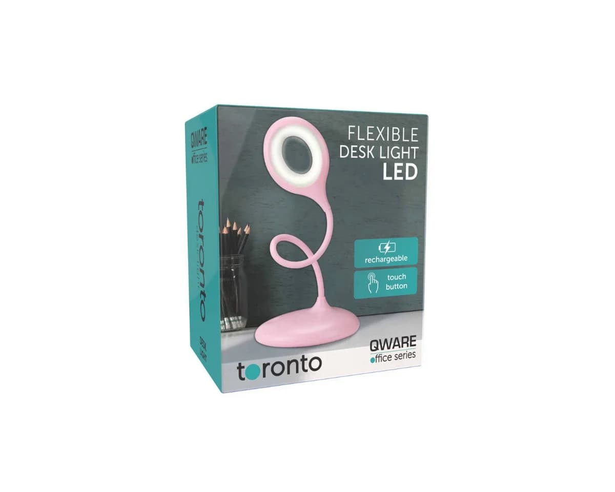 Qware Gaming LED Schreibtischlampe Toronto Pink Wiederaufladbar