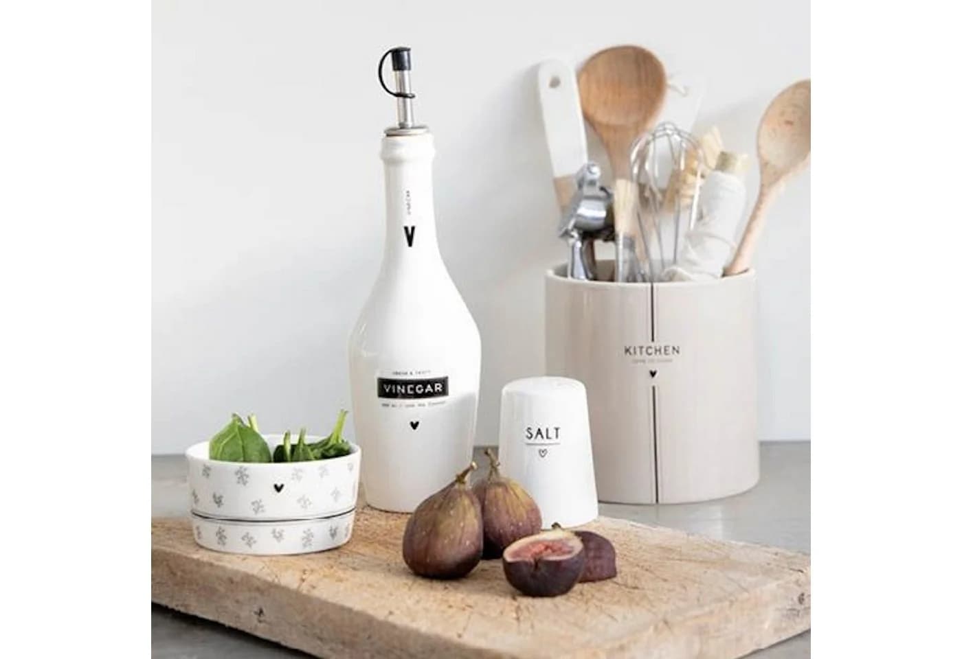 Bastion Collections Kochbesteckhalter Keramik Beige